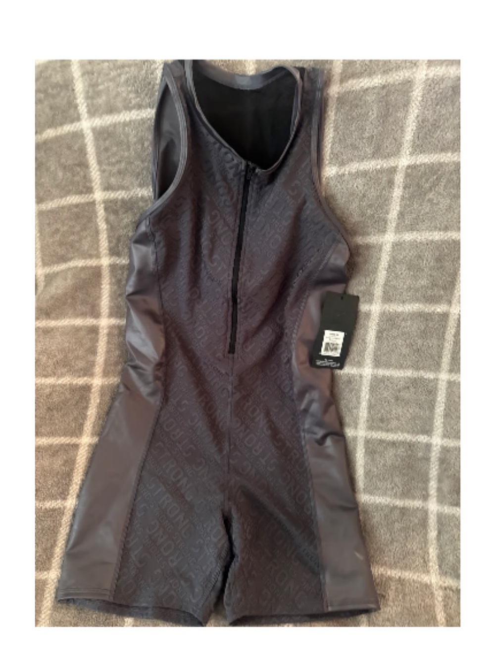 Zumba Fitness Grey Strong Zip-Front Romper